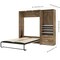 Bestar Cielo Full Murphy Bed and Shelving Unit with Drawers (89W), Rustic Brown & White 80892-000009 - alternate 8